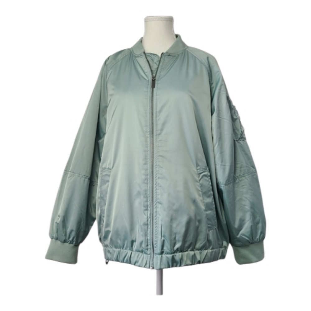 A New Day seafoam green bomber jacket size medium pastel casual streetwear